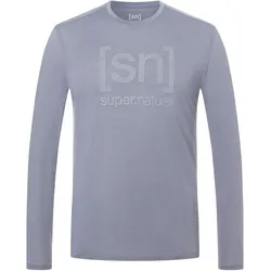Super Natural, Herren, Funktionsshirt, Denim Logo (M), Grau, Blau
