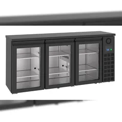CombiSteel Barkühler Schwarz 3 Glastüren - 2002 x 535 x 860 mm