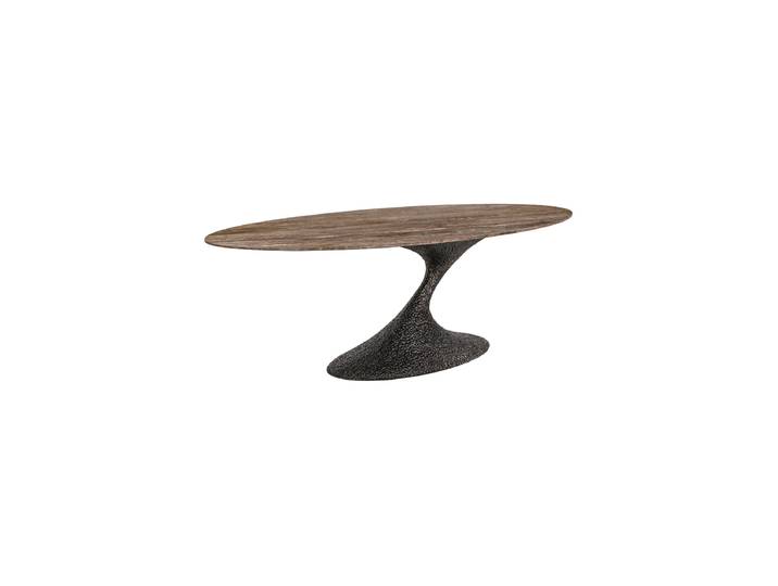Ovaler Design Esstisch „Russo II“ mit Marmor-Tischplatte, 235 x 110 cm Braun Richmond Interiors