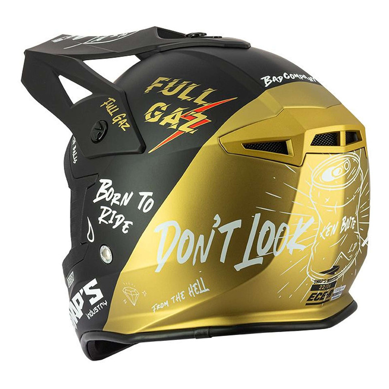 Swaps Industry Casque cross Swaps Blur S818 noir/or- M
