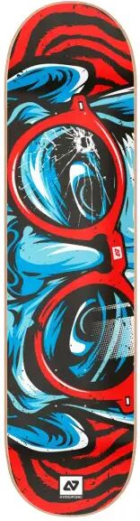 Skateboard Deck Hydroponic Glasses (8.125" - Round Red)
