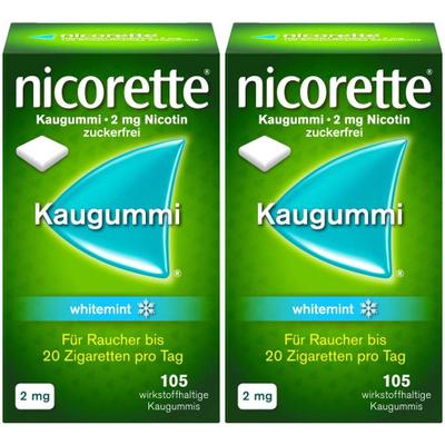 Nicorette Kaugummi 2 mg whitemint 2x 2x105 St