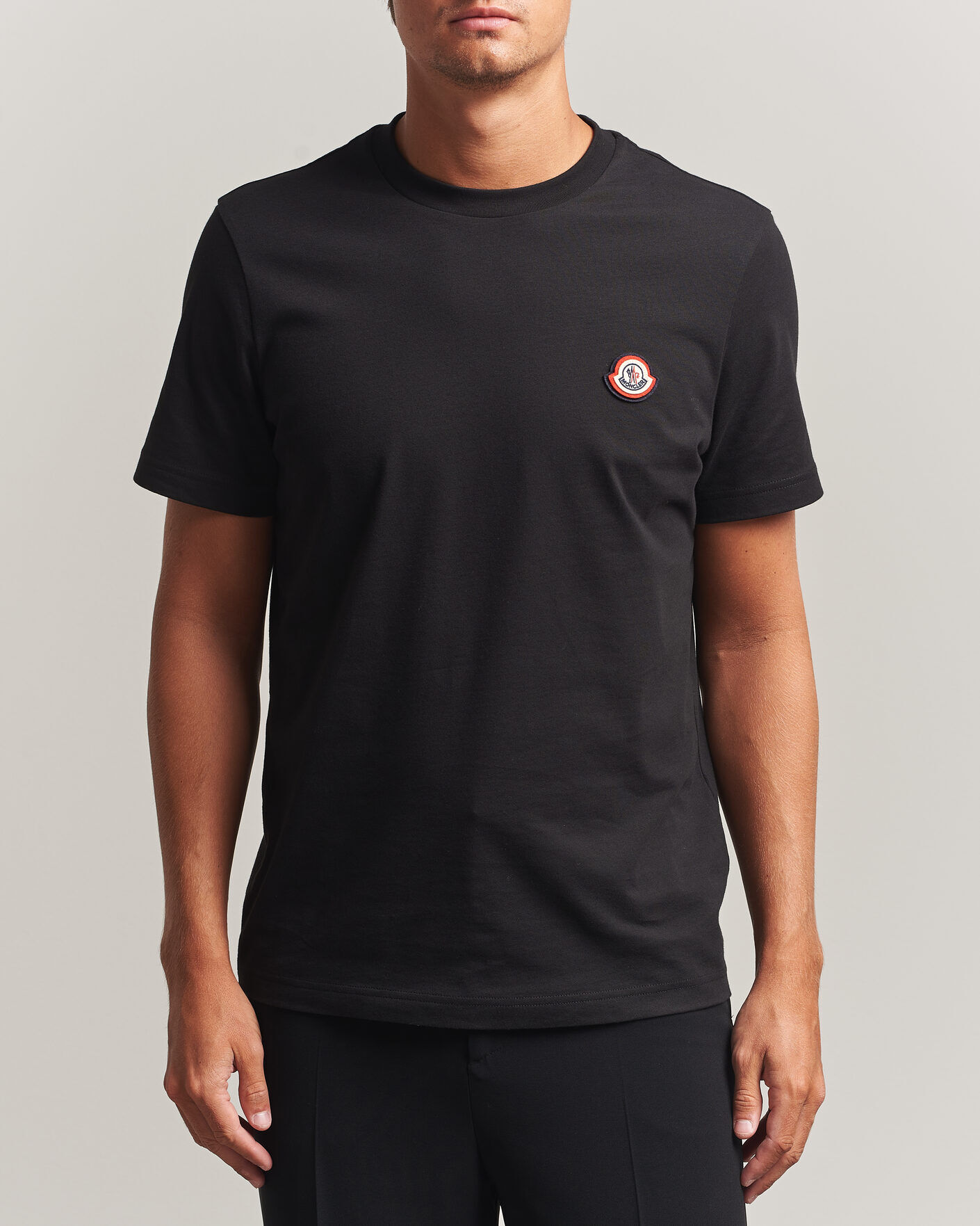 Moncler Logo T-Shirt Black men M Sort