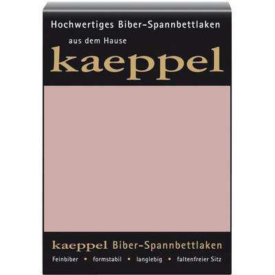 Spannbettlaken KAEPPEL "Spannbettlaken Biber", rot (rosenholz), L:200cm, Biber, Obermaterial: 100% Baumwolle, Bettlaken, Spannbettlaken, 100% Baumwolle, kuschelig weich ideal für Winter