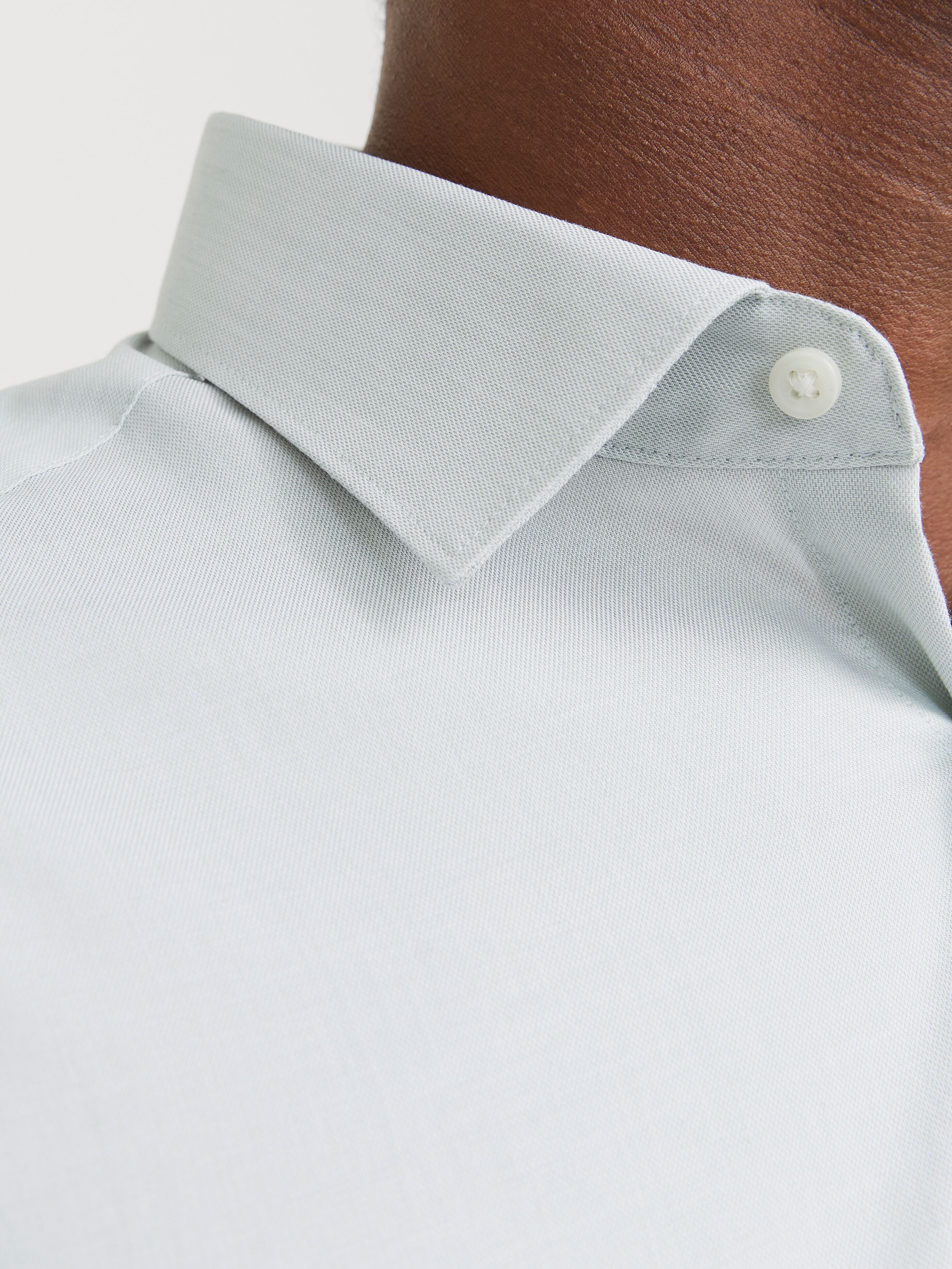 Langarmhemd JACK & JONES "JPRBLAPARKER Slim Fit Hemd, atmungsaktiv, ideal für den Alltag", Herren, Gr. XS, N-Gr, grün (iceberg grün fit:slim fit), Web, Obermaterial: 100% Baumwolle, unifarben, slim fit normal, ohne Ausschnitt, Ärmel mit Ärmelschlitz 2-Kno