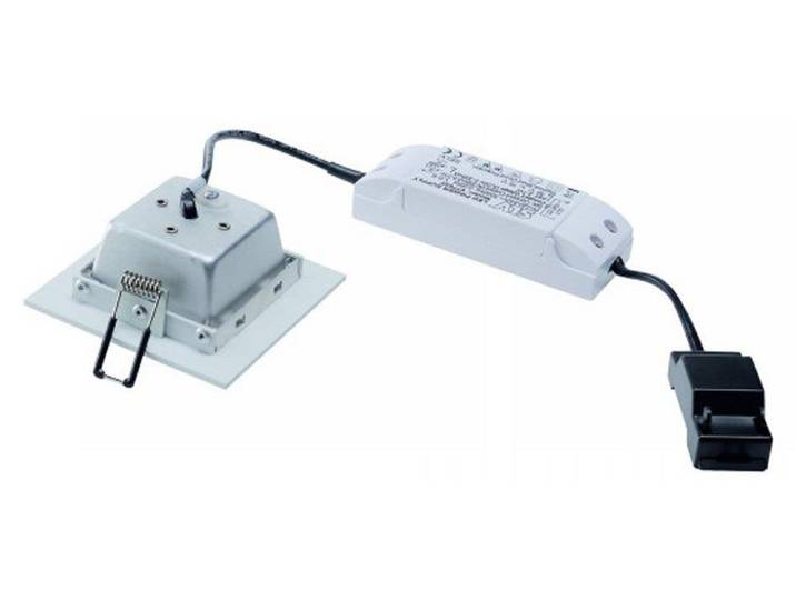 Frame Basic luminaire encastré carré 9x9 cm kit avec pilote blanc 3000K