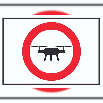 HB-Druck Drohnen Flugverbot Symbol Schild A4 (210x297mm)