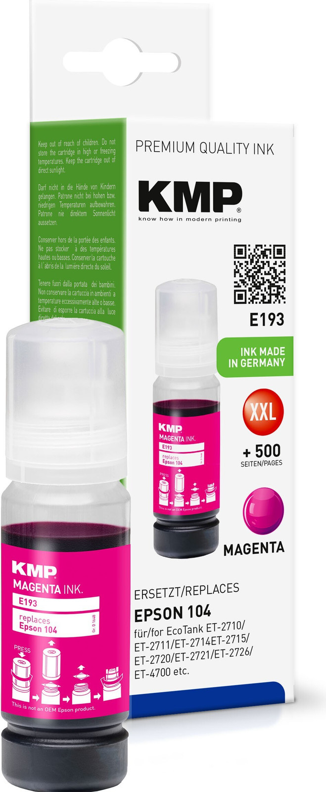 KMP Printtechnik AG T00P3 8000 S EcoTank Inkt Magenta Remanufactured