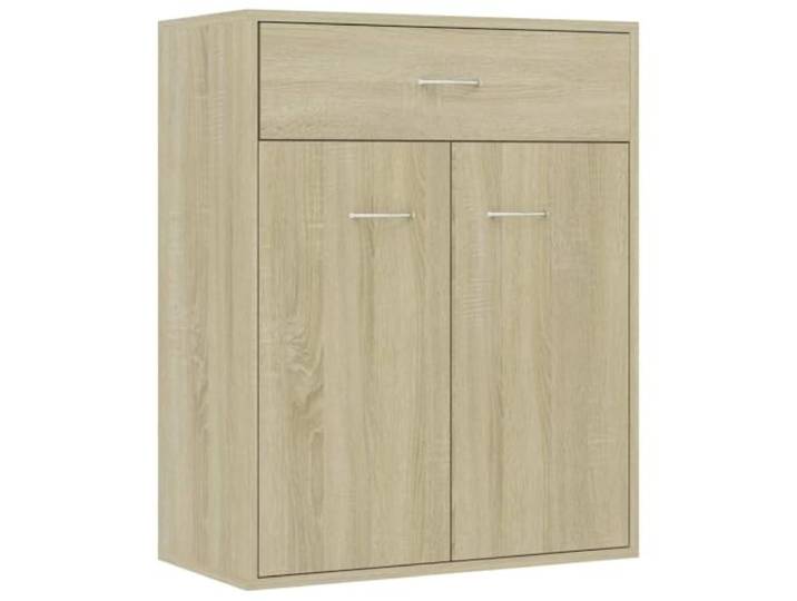 vidaXL Sideboard, Kommode mit viel Stauraum, Schrank mit 1 Schublade 2 Türen, Mehrzweckschrank Anrichte für Wohnzimmer, Modern, Sonoma-Eiche 60x30x75cm Holzwerkstoff
