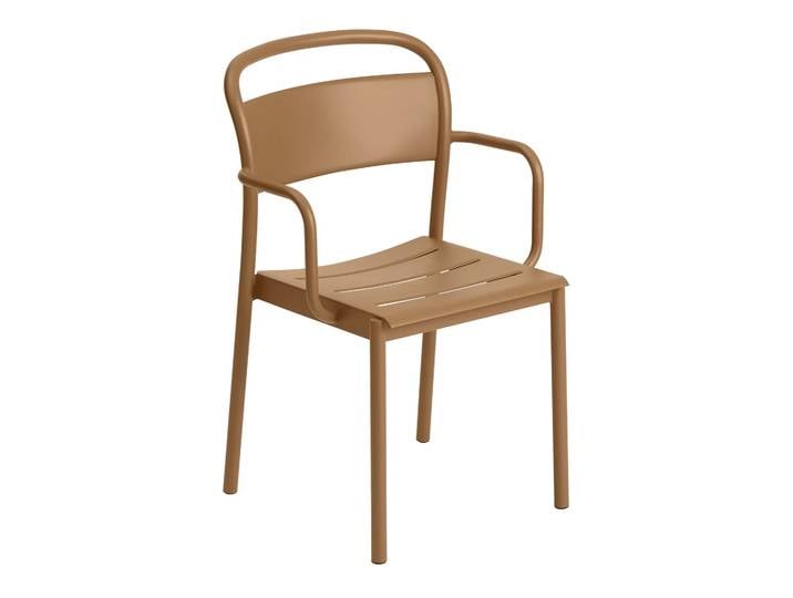 Muuto Chaise à accoudoirs Linear steel armchair Burnt orange