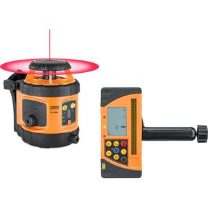 geo-FENNEL Rotationslaser 292193, FL 190A mit FR-DIST 30, roter 360 Grad Laser, Arbeitsbereich bis Ø 400m