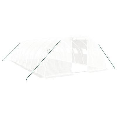 Helloshop26 - Gewächshauszelt für Pflanzen Blumen und Gemüse mit Stahlrahmen 32 m² 8 x 4 x 2 m weiß 02_0044575
