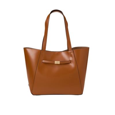 Shopper MARC O'POLO "mit herausnehmbarer Innenpouch", Damen, Gr. B/H/T: 32cm x 29cm x 14cm, braun (classy camel), Leder, unifarben, Taschen Shopper