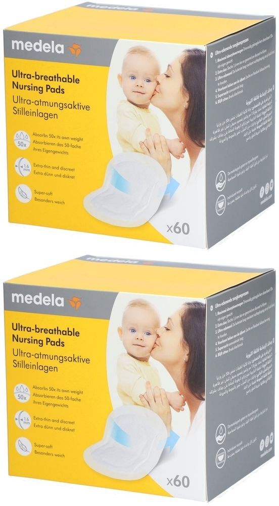 2x Medela Stilleinlage Einweg ultra-atmungsaktiv 2x60 St Stilleinlagen