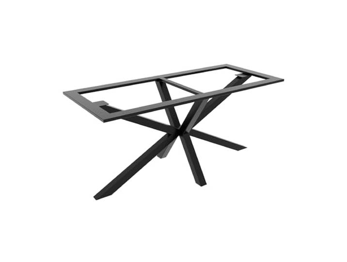 MetaloPro Acamar Frame Tischgestell 160x70x74 cm, Tischbeine, Schwarz Esstischgestell und Schreibtischgestell, Profil 60x60 mm, verstellbare Möbelfüße, vorgebohrt, pulverbeschichtet