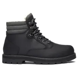 Timberland für Herren. TB0A6CFXW021 Britton Road Wasserdichte Lederstiefel mit warmer Fütterung Schwarz (44), Wohnung, Schnürsenkel, Lässig,