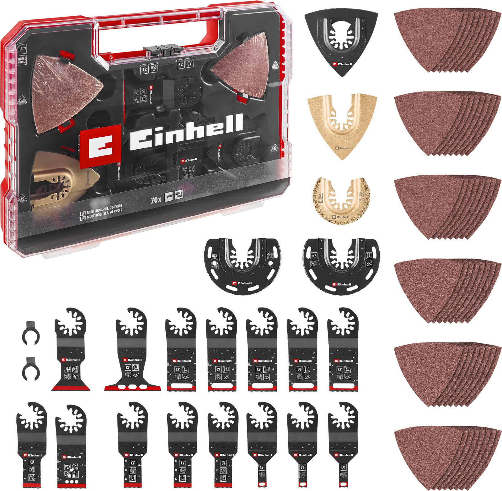 Einhell multifunctionele gereedschapset 708170 met 70-delige XXL-koffer