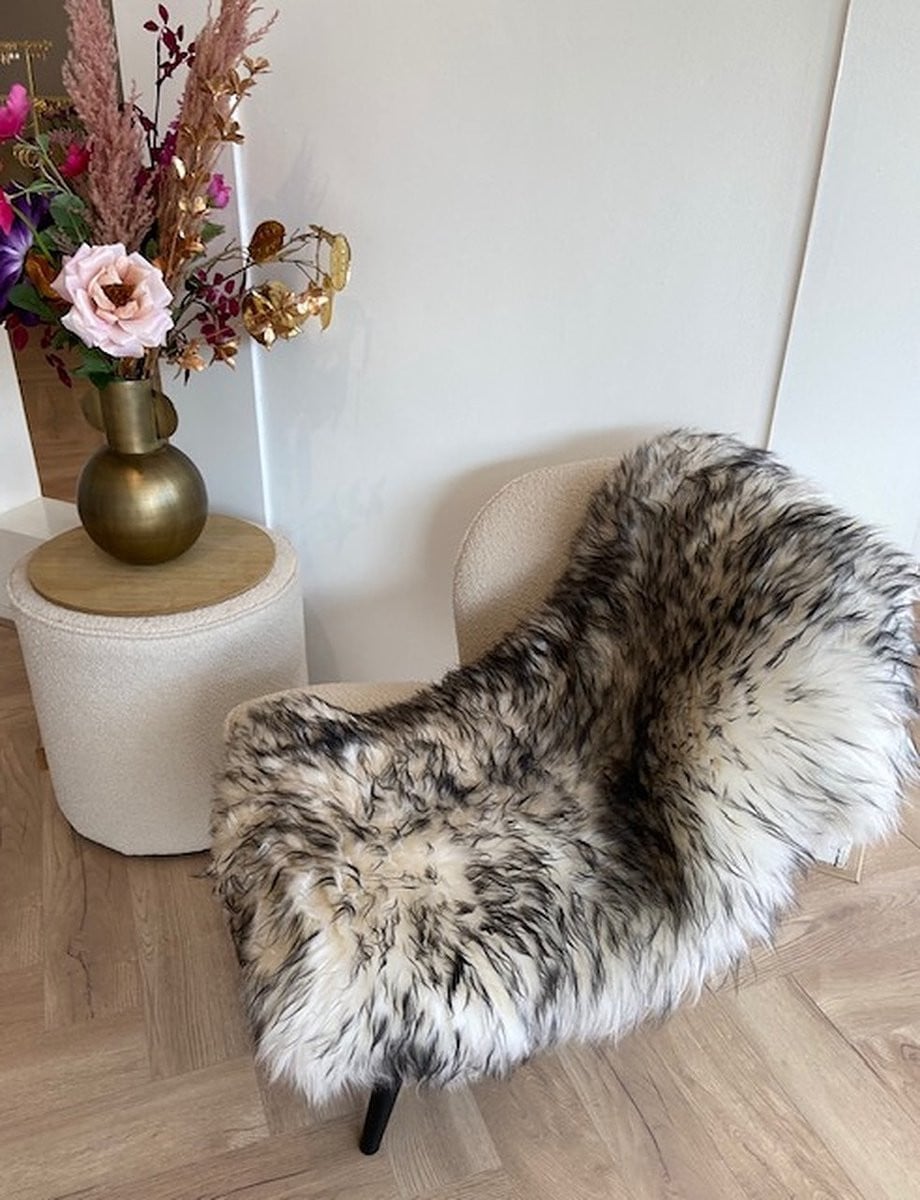Echte Moeflon Schapenvacht Zwart XXL 110-130 cm