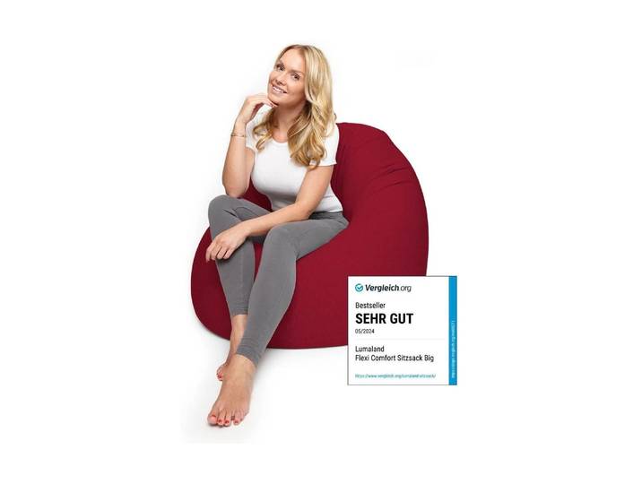 Sitzsack LUMALAND Flexi Comfort 320 L , rot, Sitzsäcke, Sitzsack