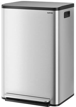 Garvee 13 Gallon Step-on Trash Can Kitchen Garbage Bin with Removable Inner Buckets