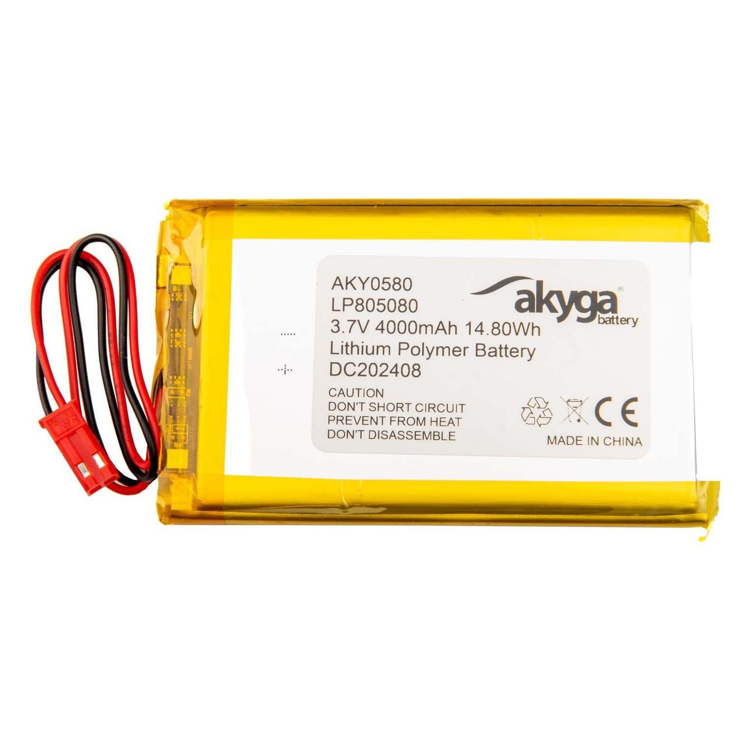 Akyga LP805080 Akkupack x Spezial-Akku LiPo 3.7 V 4000 mAh (4000 mAh, 3.70 V) (AKY0580)