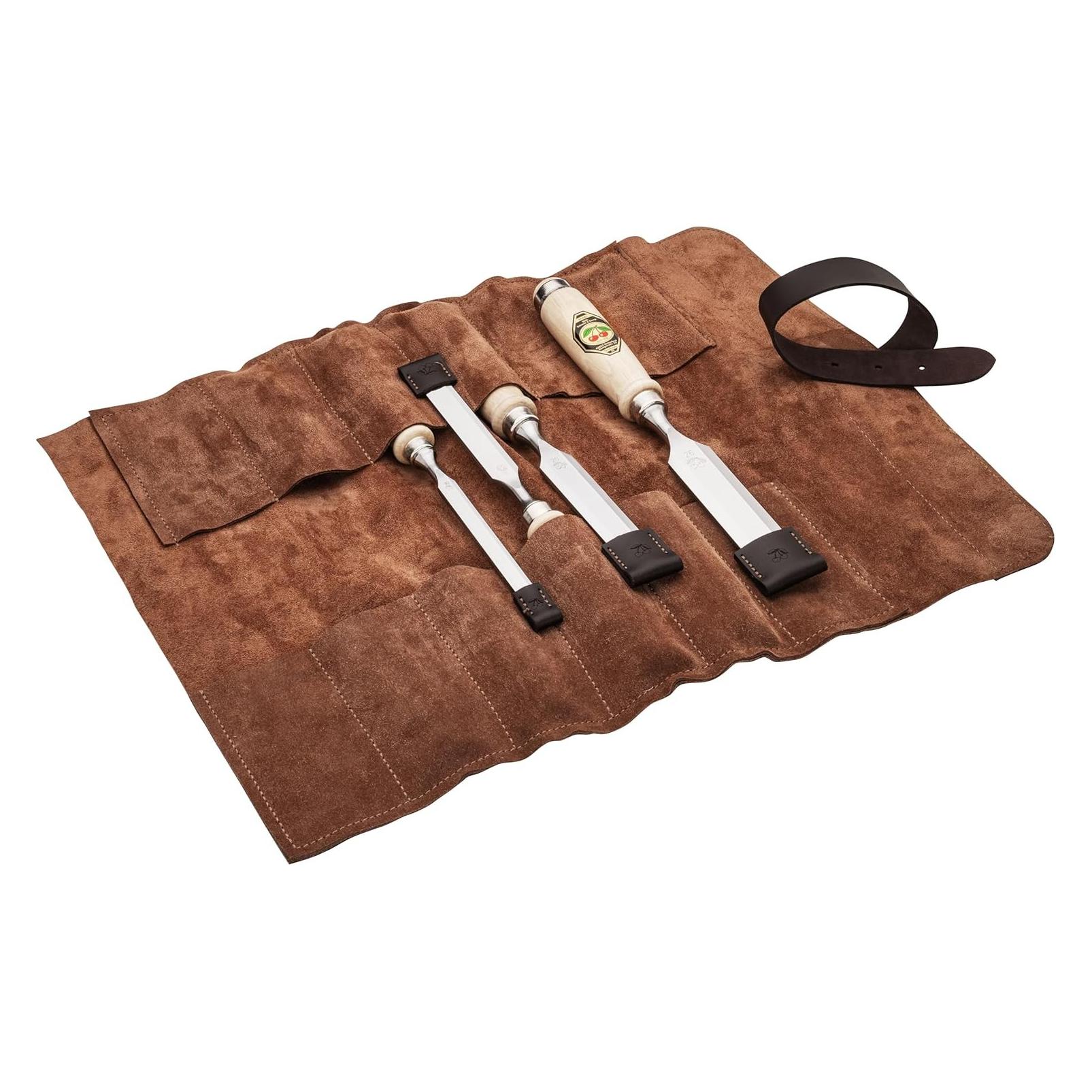 Kirschen Stechbeitelsatz 4-tlg. Ledertasche 10-16-20-26 (1151002)