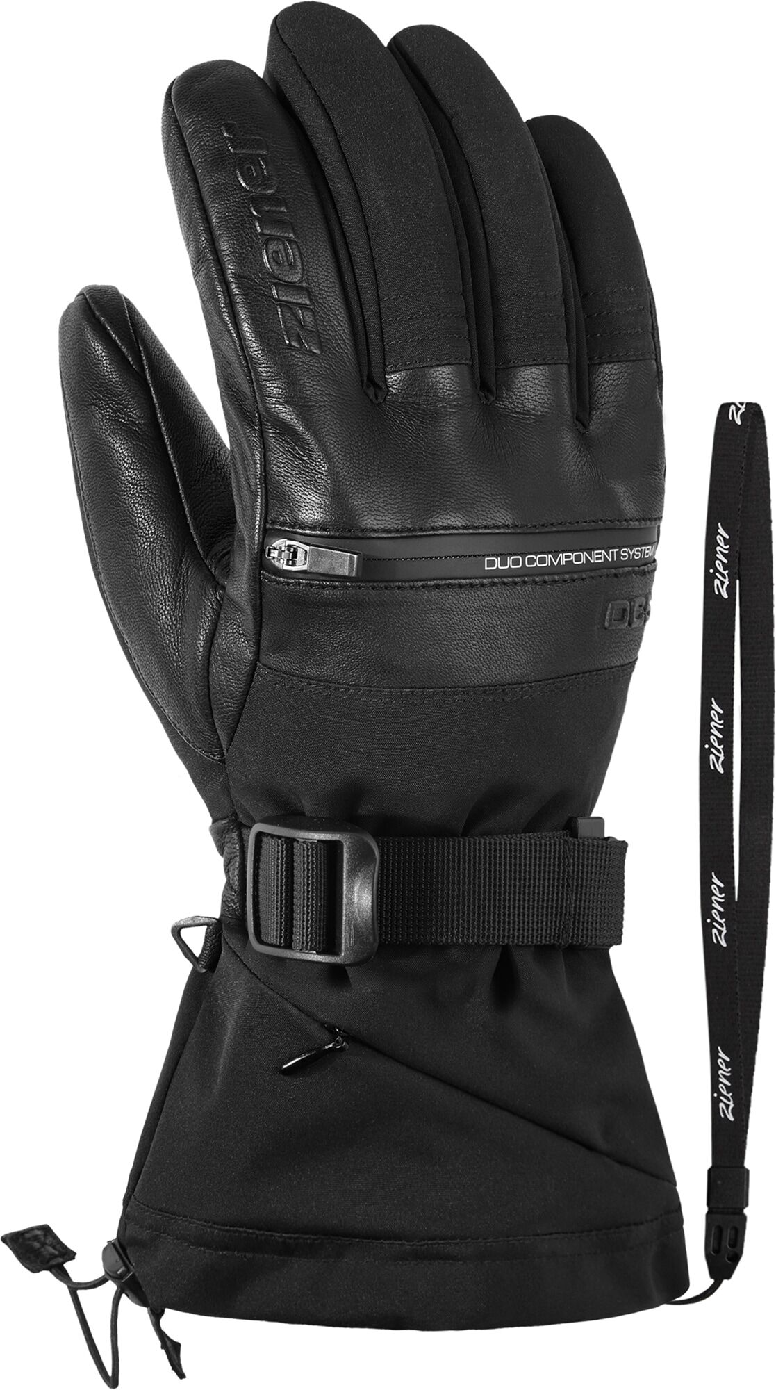 Skihandschuhe ZIENER "GALLINUS", Herren, Gr. 7.5, schwarz, Materialmix, Handschuhe Skihandschuhe