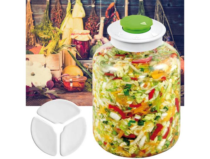 Fermentierglas mit Entlüftungsventil & 3 Fermentiergewichte, 5 Liter