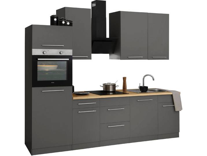 wiho Küchen Küchenzeile Unna, ohne E-Geräte, Breite 280 cm