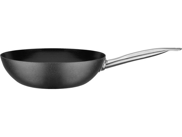 Wok GSW Avanti , grau (schwarz, edelstahlfarben), Ø:28cm, Pfannen, Wok, Induktion, Ø 28 cm
