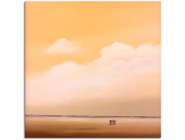 Leinwandbild ARTLAND Träumen , orange (farbe bild(er): orange), B:50cm H:50cm, Bilder, Leinwandbild, auf Holzrahmen gespannt