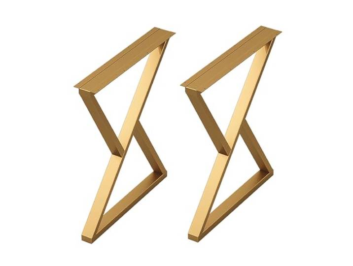 JIiopCFegh Tischbeine, Set mit 2 trapezförmigen Couchtischbeinen, Schreibtischbeinen(Gold,100x40cm)