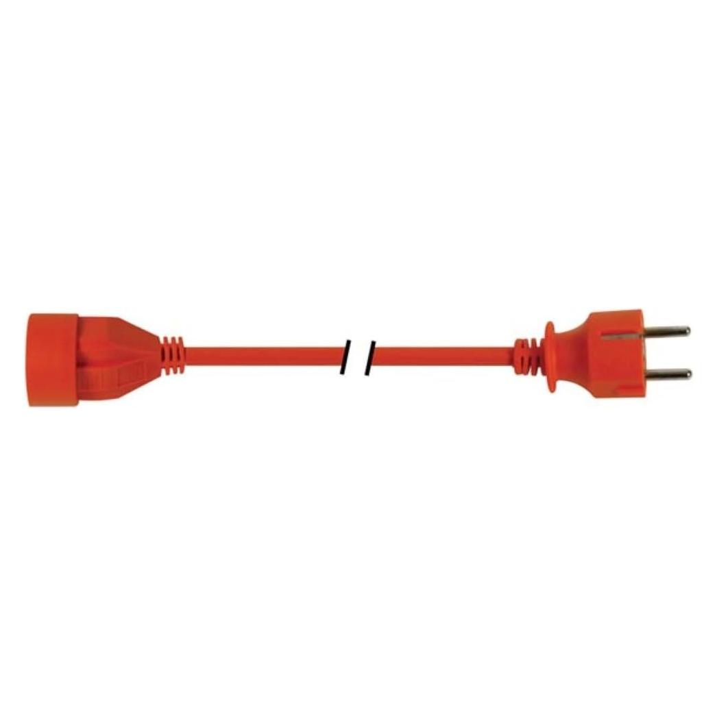 Perel Verlängerungskabel 20 Meter orange Schuko (20 m, CEE 7/3) (EC20-G)