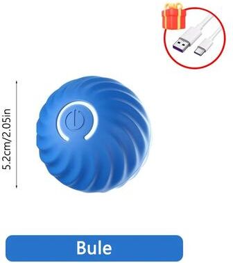 Inspire Curations BounceMate Active Play Ball Smart Dog Toy Ball & Interactive Rolling Toy For Dogs And Cats blue