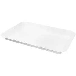 MONOUSO - Tablett aus Zuckerrohr Weiß 22,5x16cm (50 Stück)