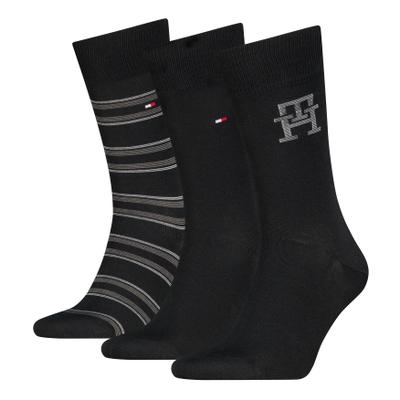 Socken TOMMY HILFIGER, Herren, Gr. 43-46, Sockengröße, schwarz, Obermaterial: 64% Baumwolle, 34% Polyamid, 2% sonstige Fasern, Socken Socken, mit Geschenkbox