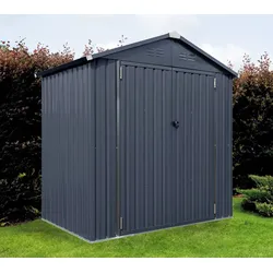 Westmann Stahl Gerätehaus Minor 64 | Anthrazit | 119x183x196 cm | Komplettset - Anthrazit