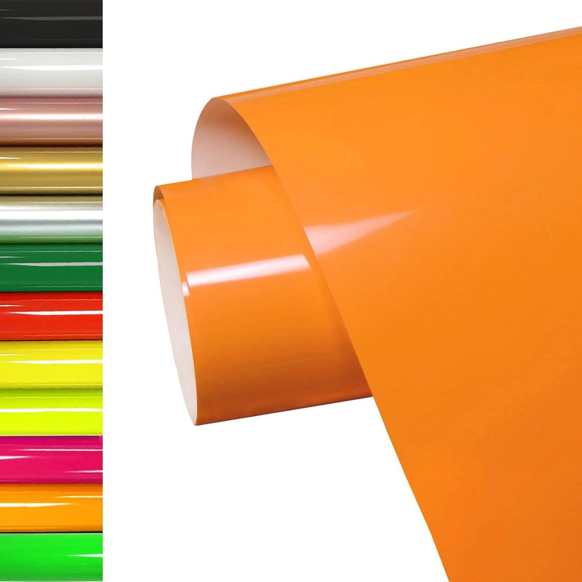 Warmteoverdracht Vinyl Fluorescerend Oranje - Plotterfolie voor Textiel Personaliseren - 30 cm x 3 m