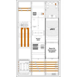 f-tronic 7198250 Wandlerschrank 3.HZ 200A, 3HZ931APZW200WEST,NH1-Trenner, Wandlertrennklemme Westnetz