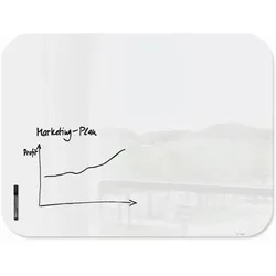 Sigel Glas-Whiteboard Artverum weiß abgerundete Ecken 1200x900x10mm.