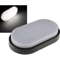 ChiliTec LED Wandleuchte "PALAU" IP54, 4000K Oval, 10 Watt, 900 Lumen, Anthrazit