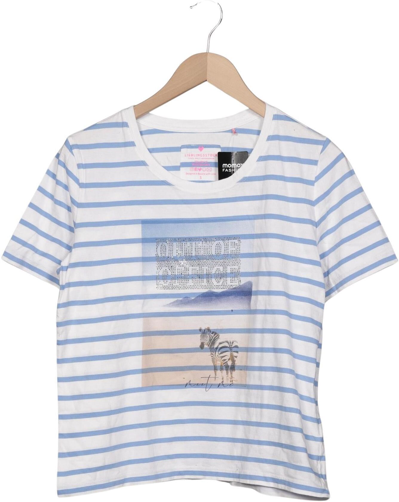 Lieblingsstück Damen T-Shirt, Mehrfarbig, Gr. S, Baumwolle - Second Hand