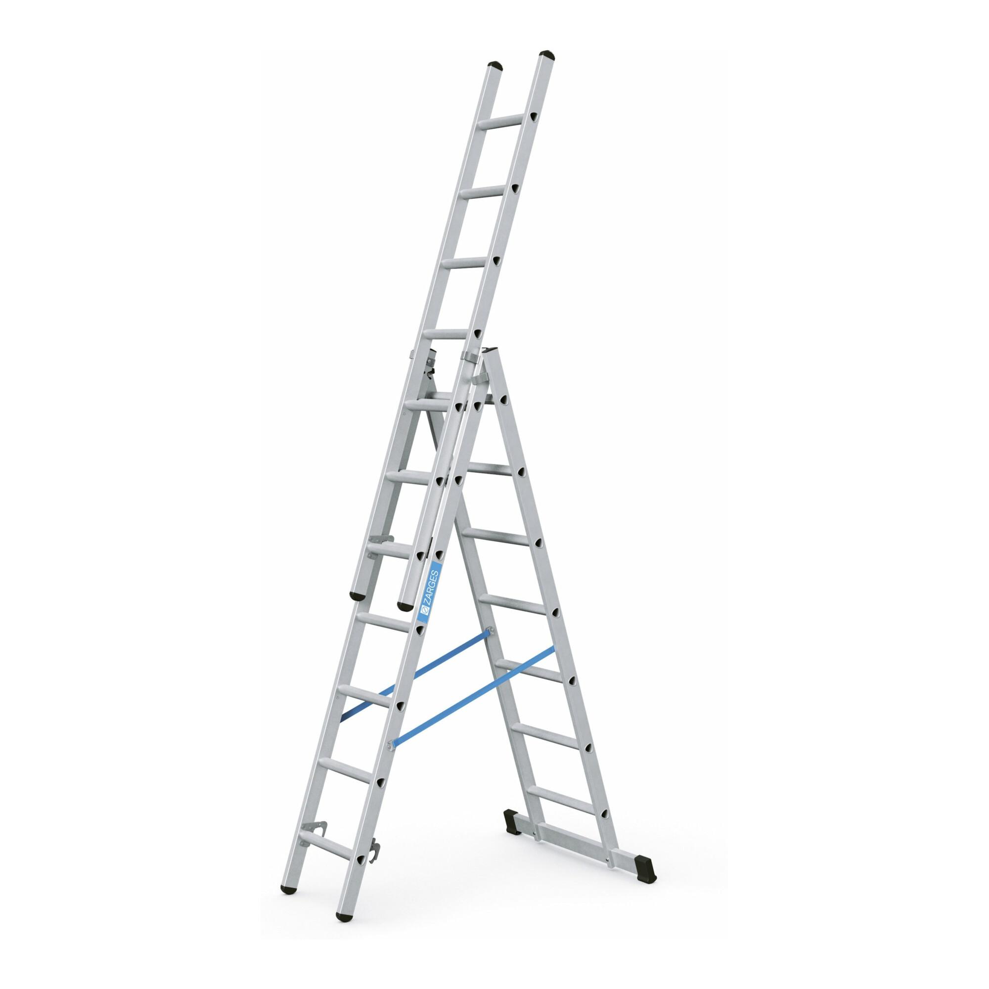 ZARGES Mehrzweckleiter Z 200, 3x7 Sprossen 3-tlg. STRECKE (44837)