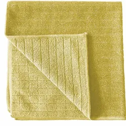 Microfasertuch Arcora Scrub & Clean 2in1 40x40 cm gelb  eine Microfaserseite mit Borsten zur Schmutzlösung