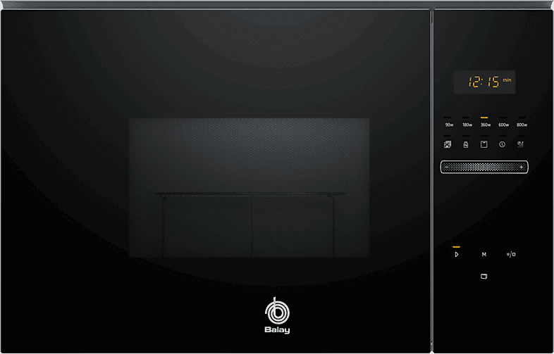 Microondas integrable - Balay 3CG5172N2, 800 W, 5 niveles, 20 l, Negro