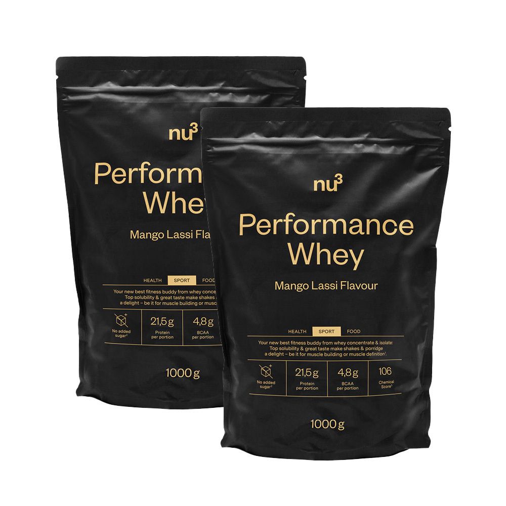 nu3 Performance Whey Mango Lassi Pulver 1000g Doppelpack 2x1000 g