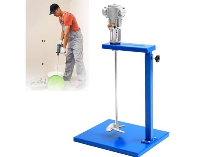 LSBHPPD Automatische pneumatische Farbmischmaschine, 5 Gallonen, 20 l, Luftrührwerk, Mixer, Rührer, Hebeplattform, Farbbeschichtungsmischer, Farbrührmaschine, Halterung, Luftrührwerk