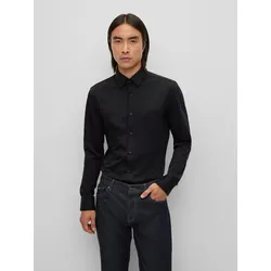 Hemd aus Baumwoll-Jersey mit Performance-Stretch Schwarz 39