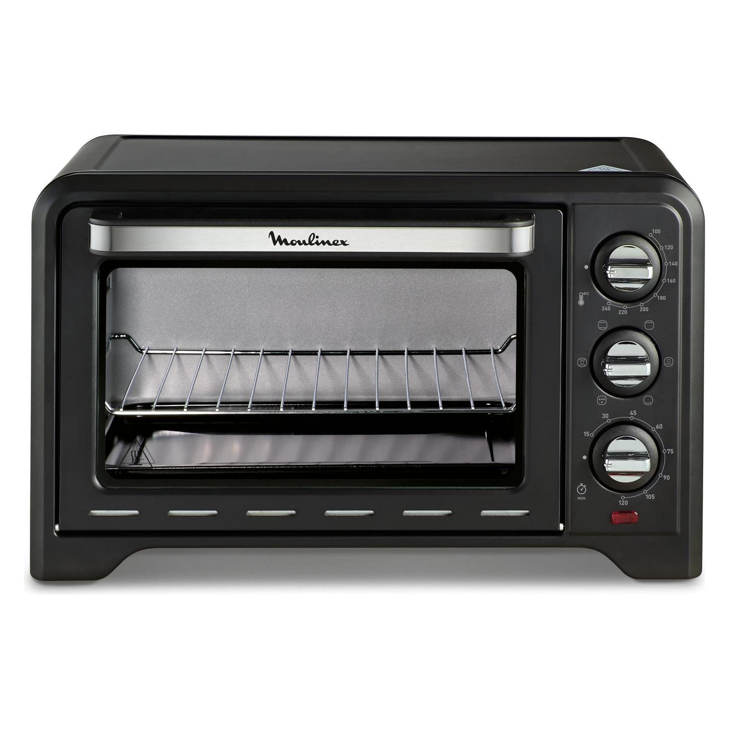 Moulinex OX4448 Optimo Elektrobackofen mit einem Fassungsvermögen von 19 L, Leistung 1380 W, Schwarz (OX444821)
