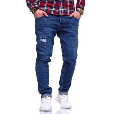 Slim-fit-Jeans BEHYPE, Herren, Gr. 31, Länge 30, blau, 98% Baumwolle, 2% Elasthan, Jeans Slim-fit-Jeans, im angesagten Slim-Fit-Schnitt